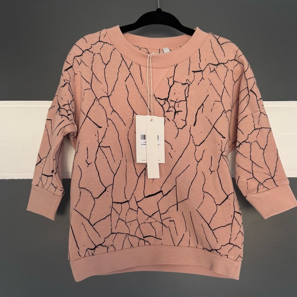 Little Man Happy Cracked Pattern Sweatshirt